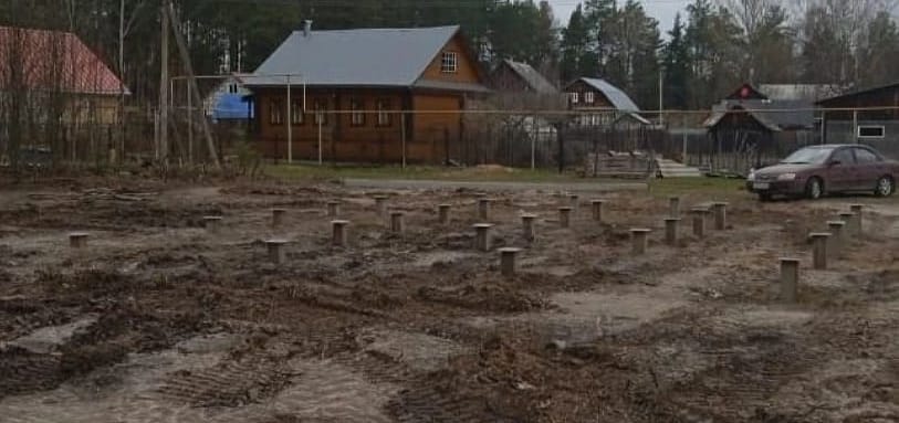 Фундамент на забивных ЖБ сваях