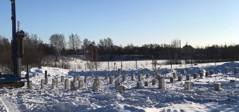 Фундамент на забивных ЖБ сваях