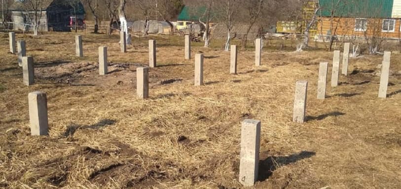 Фундамент на забивных ЖБ сваях