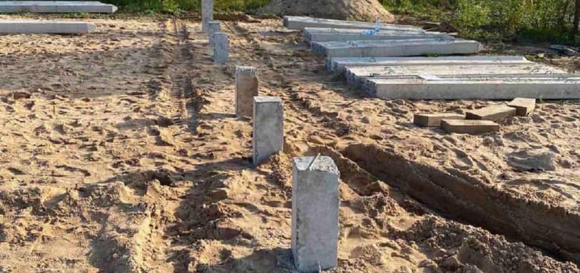 Фундамент на забивных ЖБ сваях