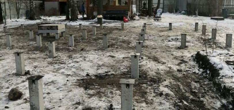 Фундамент на забивных ЖБ сваях
