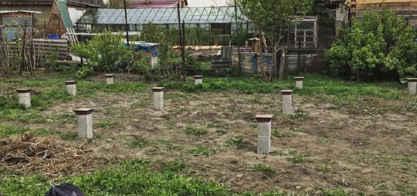 Фундамент на забивных ЖБ сваях