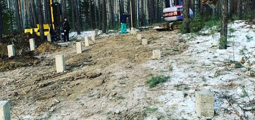 Фундамент на забивных ЖБ сваях
