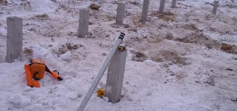 Фундамент на забивных ЖБ сваях
