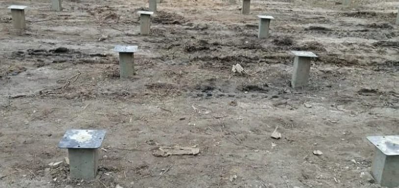 Фундамент на забивных ЖБ сваях