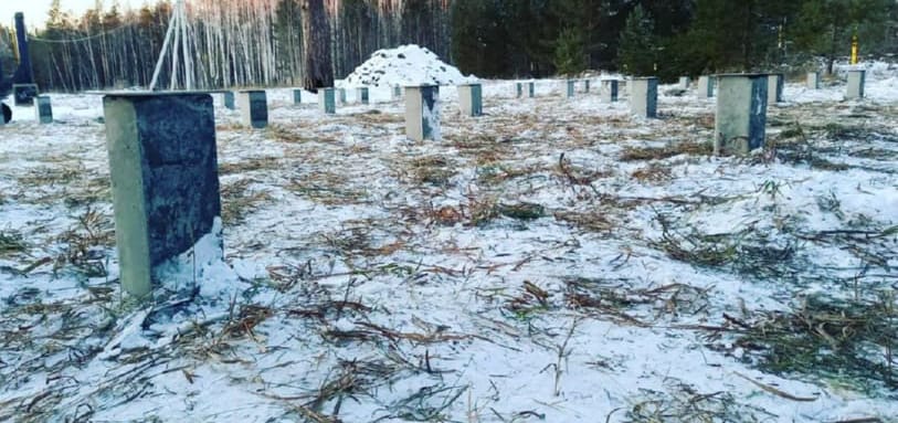 Фундамент на забивных ЖБ сваях